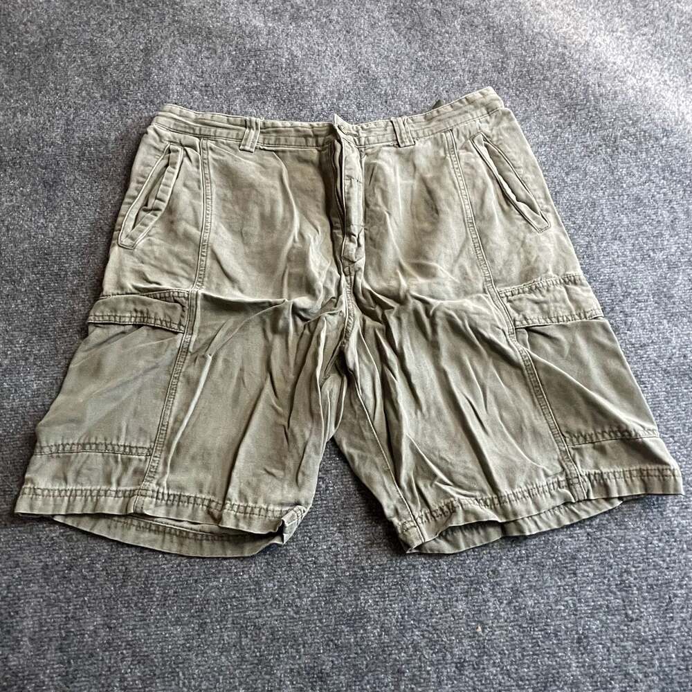 Tommy Bahama Relax Tencel Cotton Cargo Shorts Men's Size 38 Olive Drab‎
